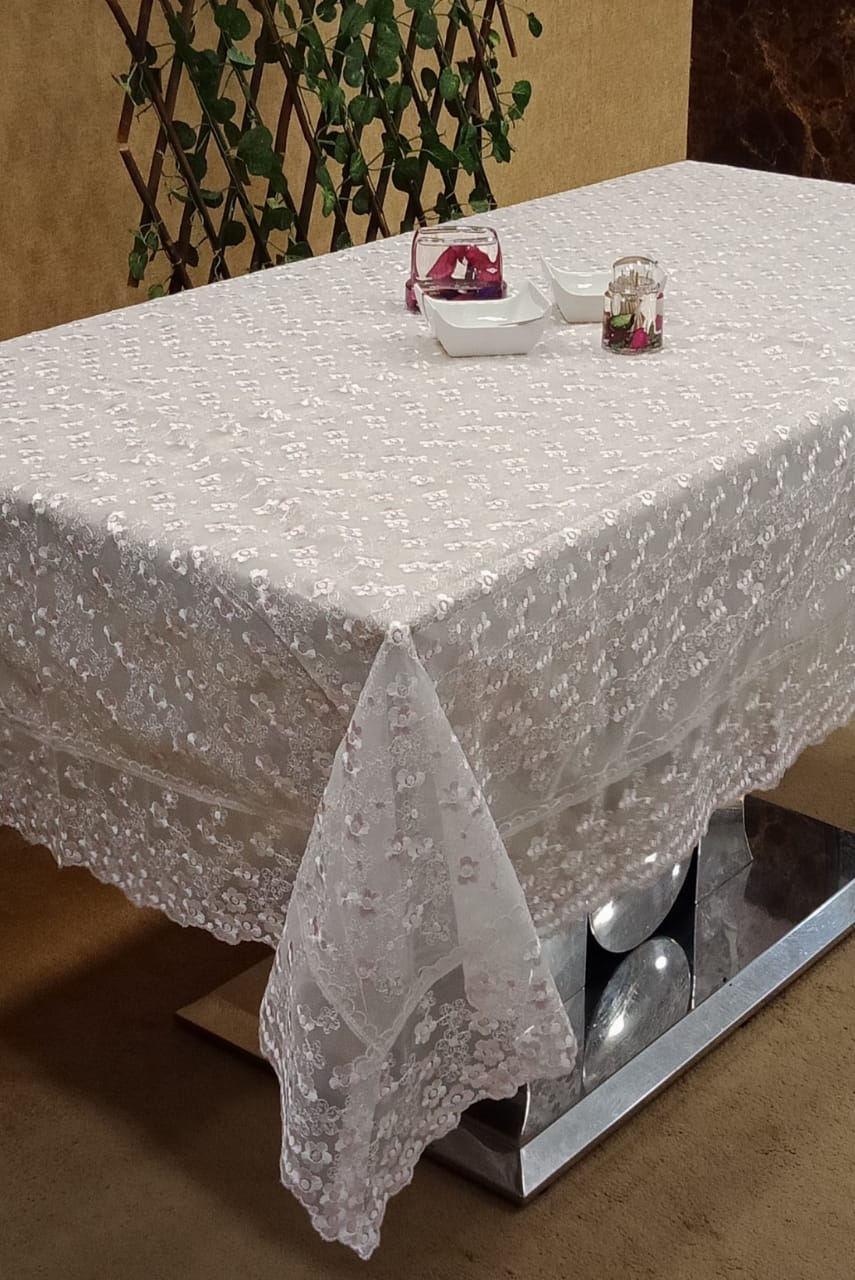 Beautiful Tissue Embroidered Table Covers by Homiekart
